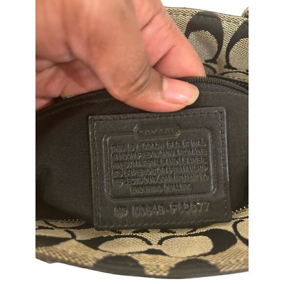 Coach Hampton Signature Black and White Handbag - Picture 7 of 10